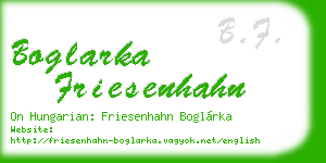 boglarka friesenhahn business card
